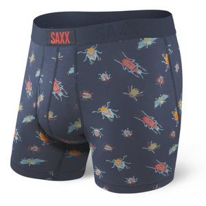 Bokserki męskie wygodne męskie SAXX ULTRA Boxer Brief Fly robaki - granatowe