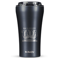 Kubek termiczny na kawę Dr.Bacty Apollo 2.0 360 ml - Najlepszy tata - Gunmetal