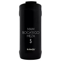 Kubek termiczny 2w1 Dr.Bacty Notus 360 ml - Żona bogatego męża - czarny