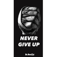 Ręcznik szybkoschnący dwustronny Dr.Bacty XL 70x140 – Never give up
