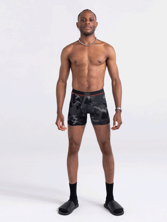 Bokserki męskie szybkoschnące SAXX VIBE Boxer Brief moro - czarny