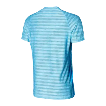 Koszulka sportowa męska z krótkim rękawem z recyklingu  SAXX HOT SHOT - niebieska