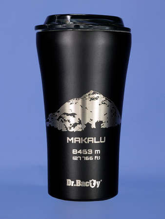 Kubek termiczny na kawę Dr.Bacty Apollo 2.0 - 360 ml - Makalu - Black Matt