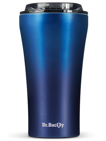 Kubek termiczny na kawę Dr.Bacty Apollo 2.0 - Rekin - 360 ml - Monaco Blue