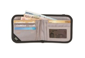 Portfel męski mały RFID Pacsafe V100 czarny