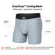 Bokserki męskie chłodzące / sportowe z rozporkiem SAXX DROPTEMP COOL Boxer Brief Fly – błękitne