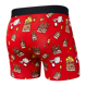 Bokserki męskie szybkoschnące SAXX VIBE Boxer Brief płonące torty - czerwone