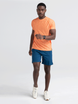 Koszulka sportowa męska z krótkim rękawem z recyklingu SAXX HOT SHOT - pomarańczowa